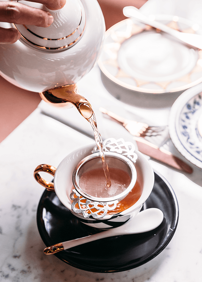 Tea being poured