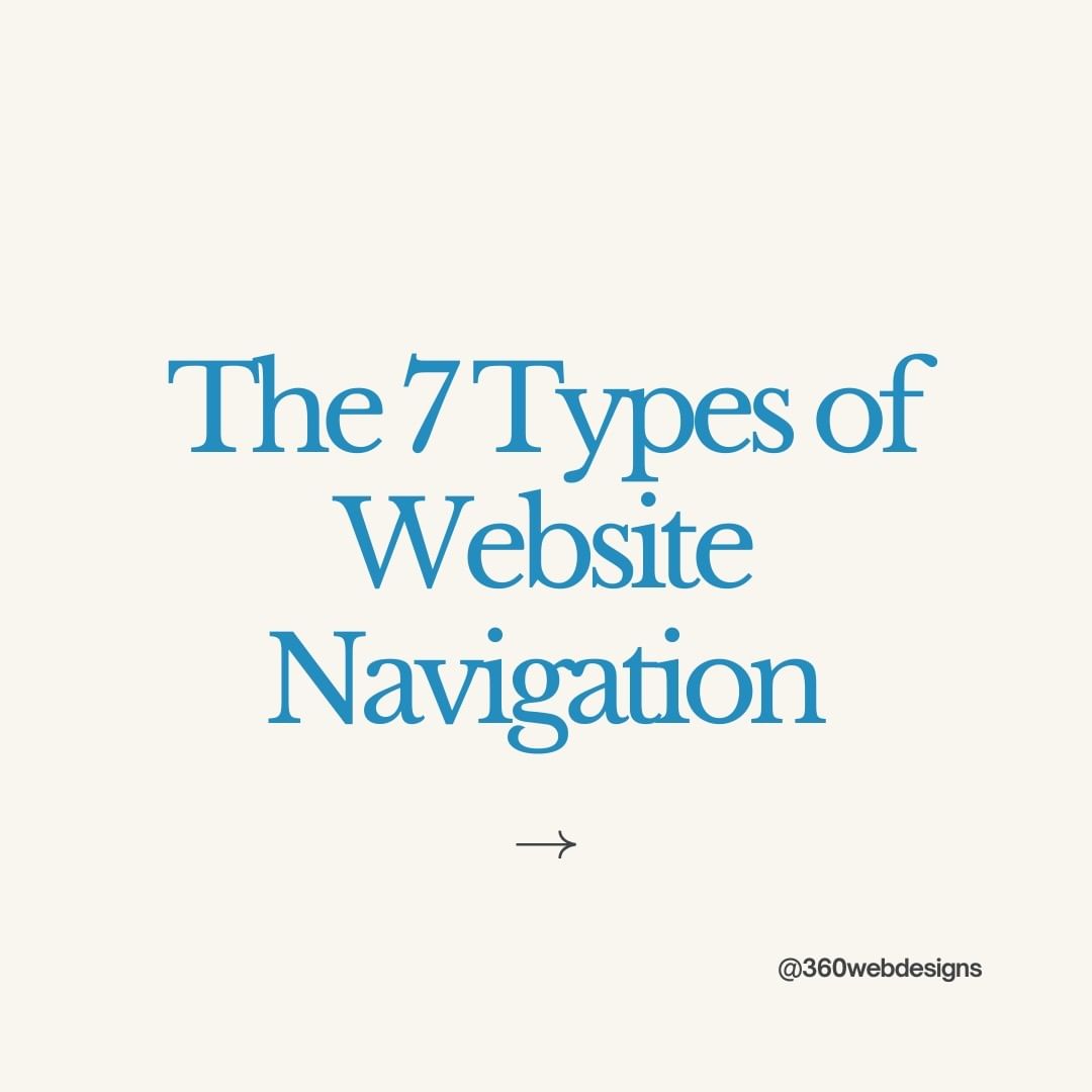 7 Types of Website Navigation Instagram post