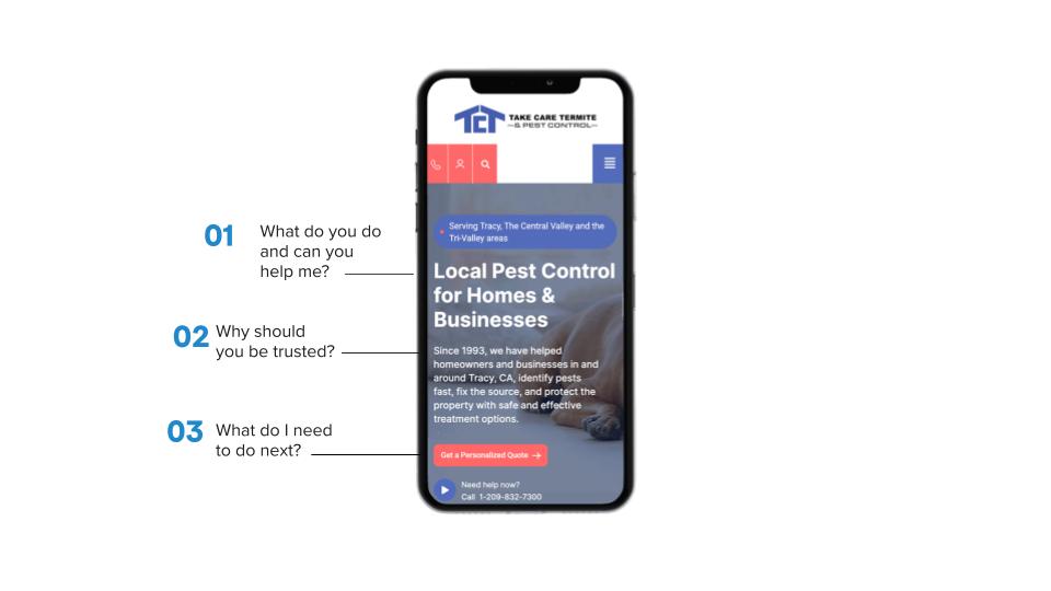 Mobile smartphone screen displaying a 3-step process mock-up for local business SEO and 15 high converting website design strategies for small businesses